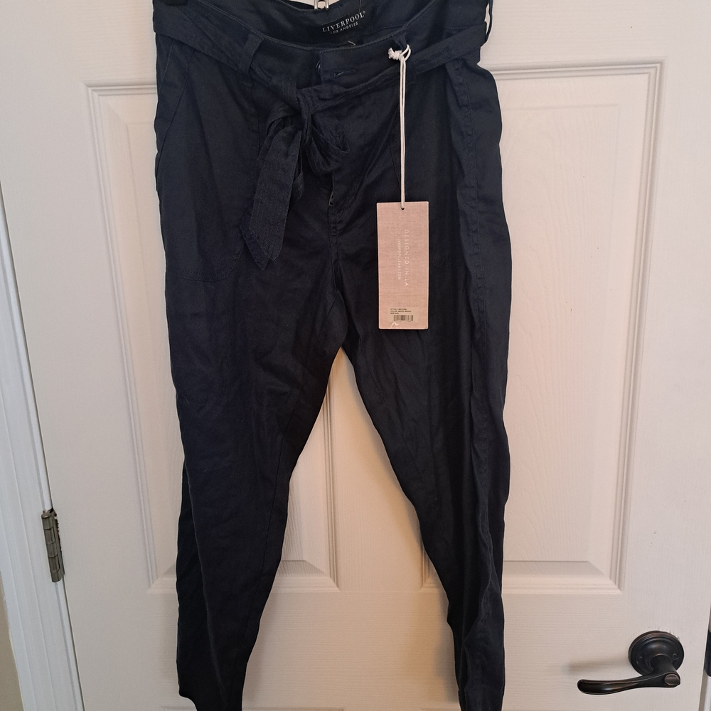 Liverpool Navy Ankle Pants